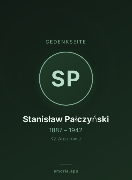Gedenkportrait von Stanisław Pałczyński