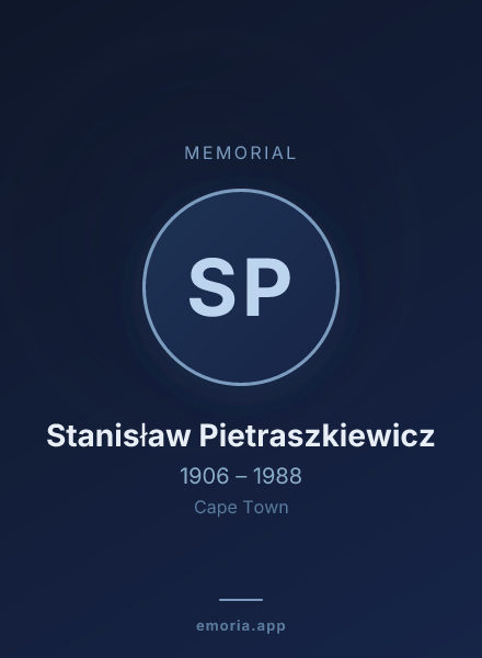 Memorial portrait of Stanisław Pietraszkiewicz