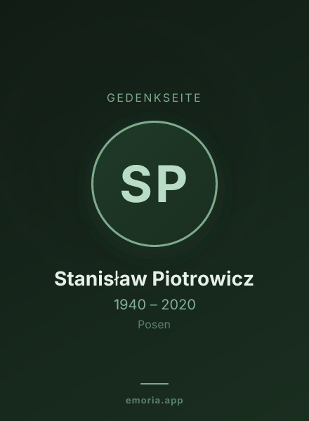 Gedenkportrait von Stanisław Piotrowicz