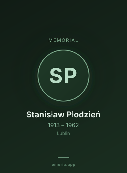 Memorial portrait of Stanisław Płodzień