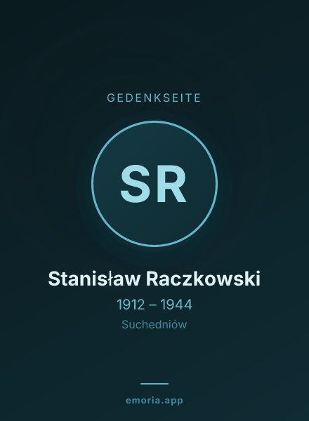 Gedenkportrait von Stanisław Raczkowski