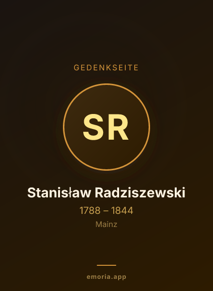 Gedenkportrait von Stanisław Radziszewski