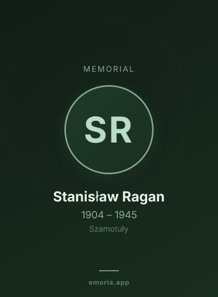 Memorial portrait of Stanisław Ragan