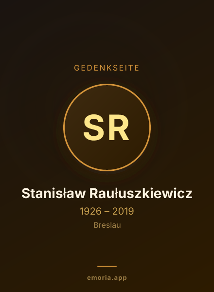 Gedenkportrait von Stanisław Raułuszkiewicz