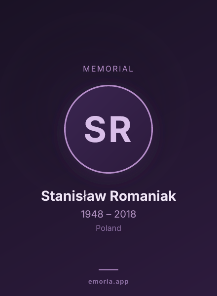 Memorial portrait of Stanisław Romaniak