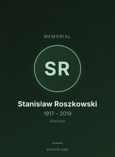 Memorial portrait of Stanisław Roszkowski