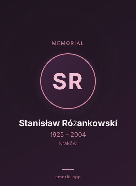 Memorial portrait of Stanisław Różankowski