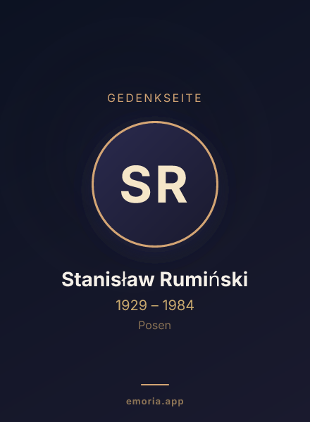 Gedenkportrait von Stanisław Rumiński