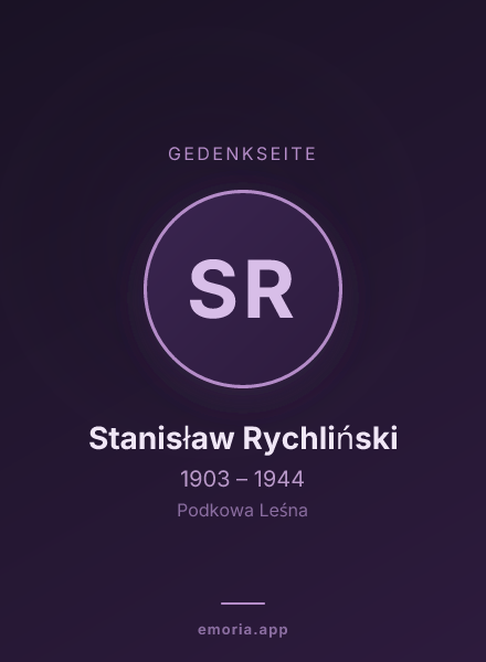 Gedenkportrait von Stanisław Rychliński
