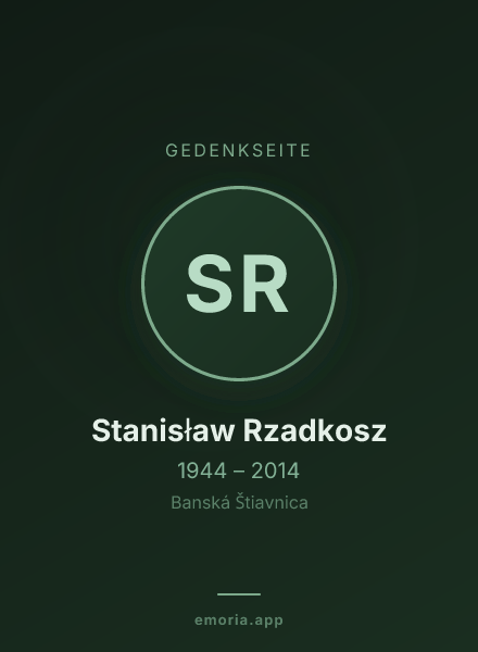 Gedenkportrait von Stanisław Rzadkosz