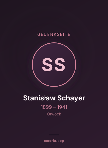 Gedenkportrait von Stanisław Schayer