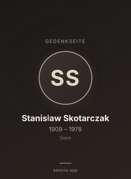 Gedenkportrait von Stanisław Skotarczak