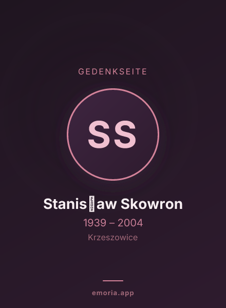 Gedenkportrait von Stanisław Skowron