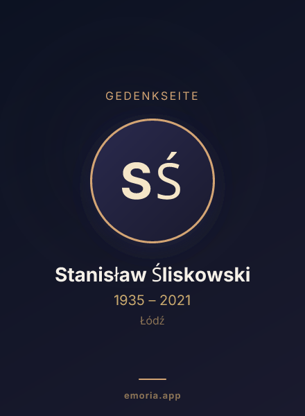 Gedenkportrait von Stanisław Śliskowski