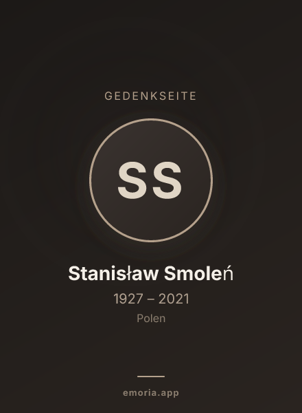 Gedenkportrait von Stanisław Smoleń