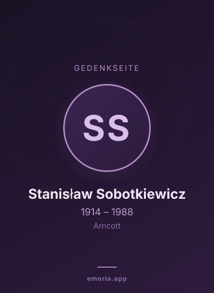 Gedenkportrait von Stanisław Sobotkiewicz