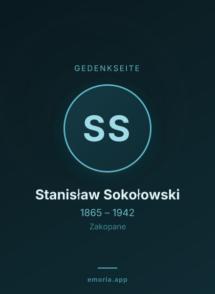 Gedenkportrait von Stanisław Sokołowski