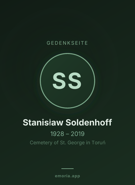 Gedenkportrait von Stanisław Soldenhoff