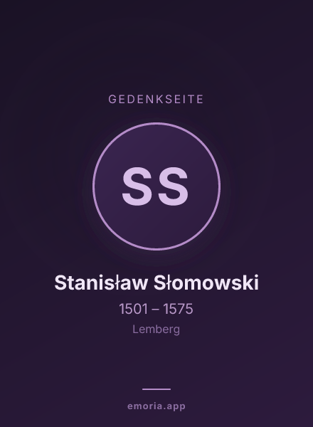 Gedenkportrait von Stanisław Słomowski