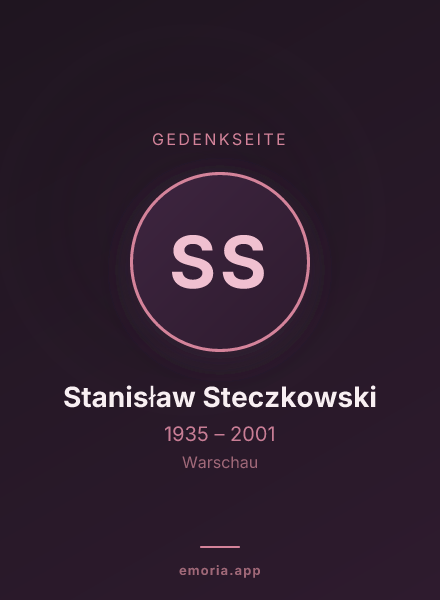 Gedenkportrait von Stanisław Steczkowski