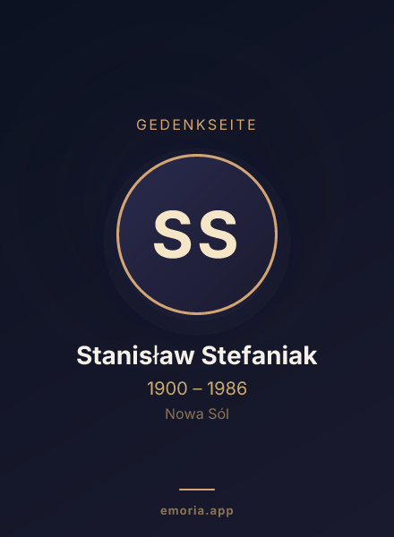 Gedenkportrait von Stanisław Stefaniak