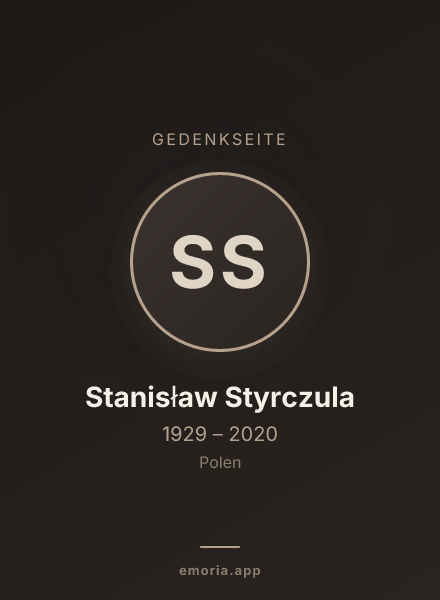 Gedenkportrait von Stanisław Styrczula