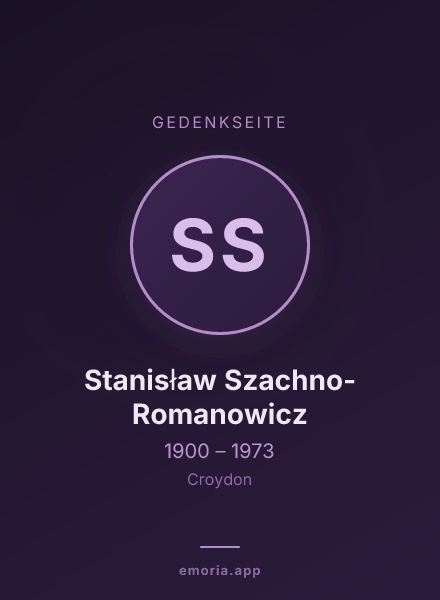 Gedenkportrait von Stanisław Szachno-Romanowicz