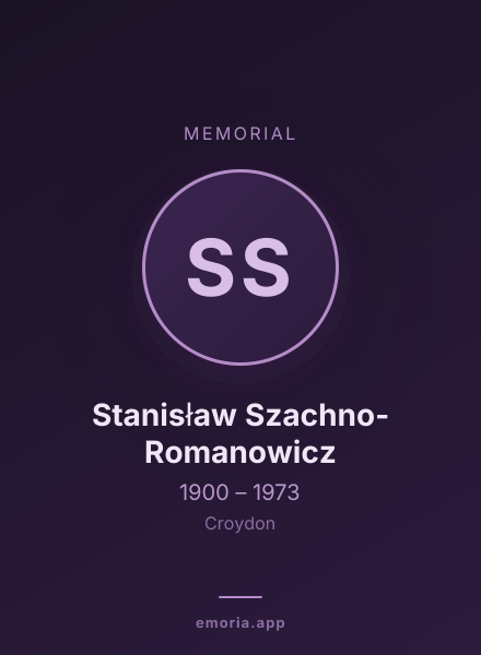 Memorial portrait of Stanisław Szachno-Romanowicz