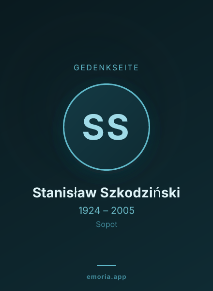 Gedenkportrait von Stanisław Szkodziński