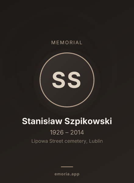 Memorial portrait of Stanisław Szpikowski