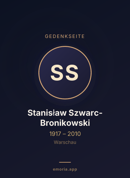Gedenkportrait von Stanisław Szwarc-Bronikowski