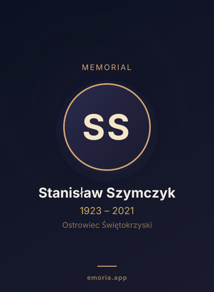 Memorial portrait of Stanisław Szymczyk
