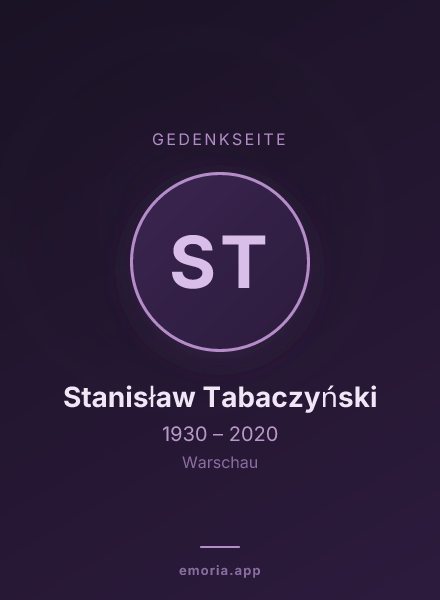 Gedenkportrait von Stanisław Tabaczyński