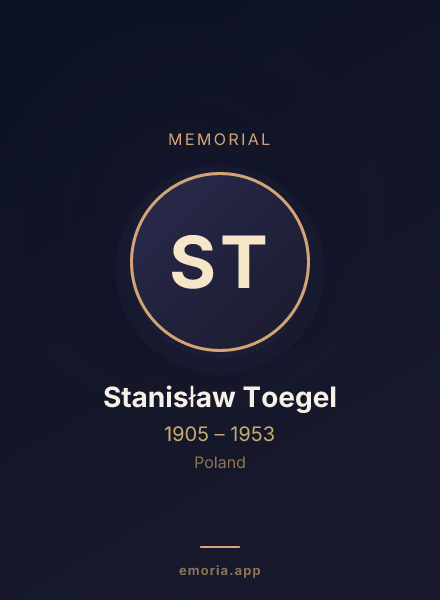 Memorial portrait of Stanisław Toegel