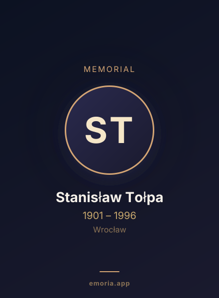 Memorial portrait of Stanisław Tołpa