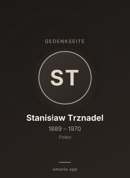 Gedenkportrait von Stanisław Trznadel