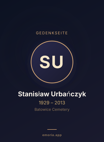 Gedenkportrait von Stanisław Urbańczyk