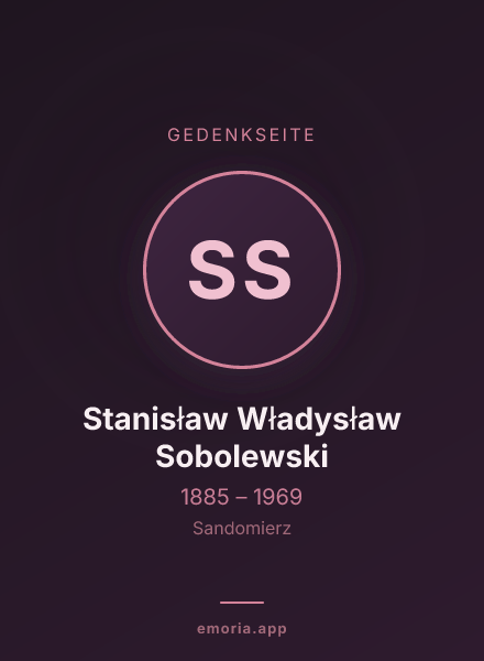 Gedenkportrait von Stanisław Władysław Sobolewski