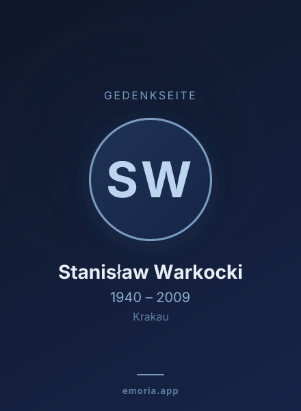 Gedenkportrait von Stanisław Warkocki
