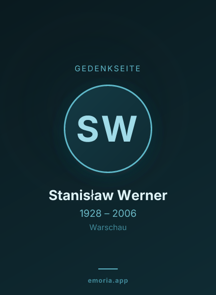 Gedenkportrait von Stanisław Werner