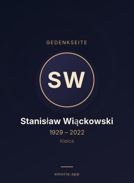 Gedenkportrait von Stanisław Wiąckowski