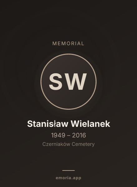 Memorial portrait of Stanisław Wielanek