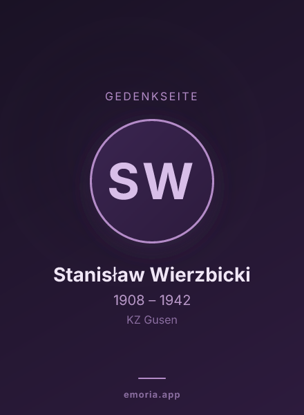Gedenkportrait von Stanisław Wierzbicki