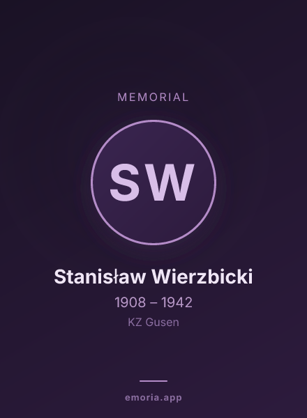 Memorial portrait of Stanisław Wierzbicki