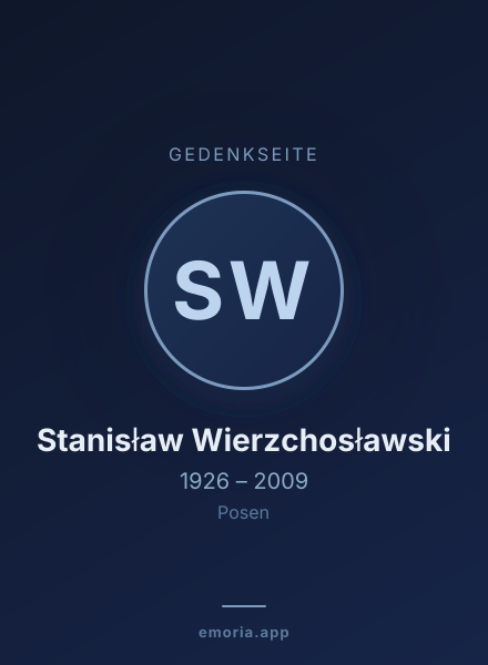 Gedenkportrait von Stanisław Wierzchosławski