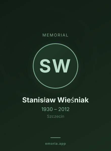Memorial portrait of Stanisław Wieśniak