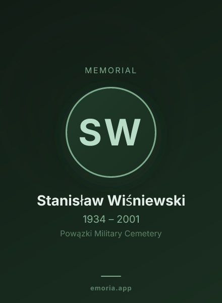 Memorial portrait of Stanisław Wiśniewski