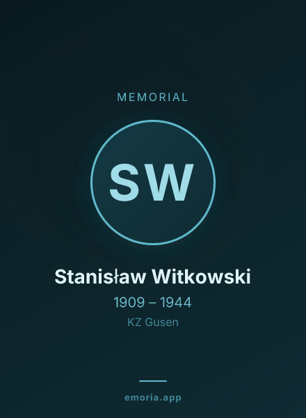 Memorial portrait of Stanisław Witkowski