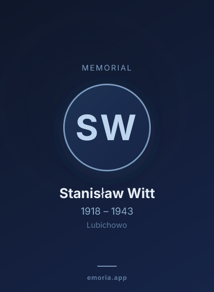 Memorial portrait of Stanisław Witt