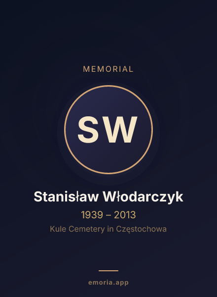 Memorial portrait of Stanisław Włodarczyk
